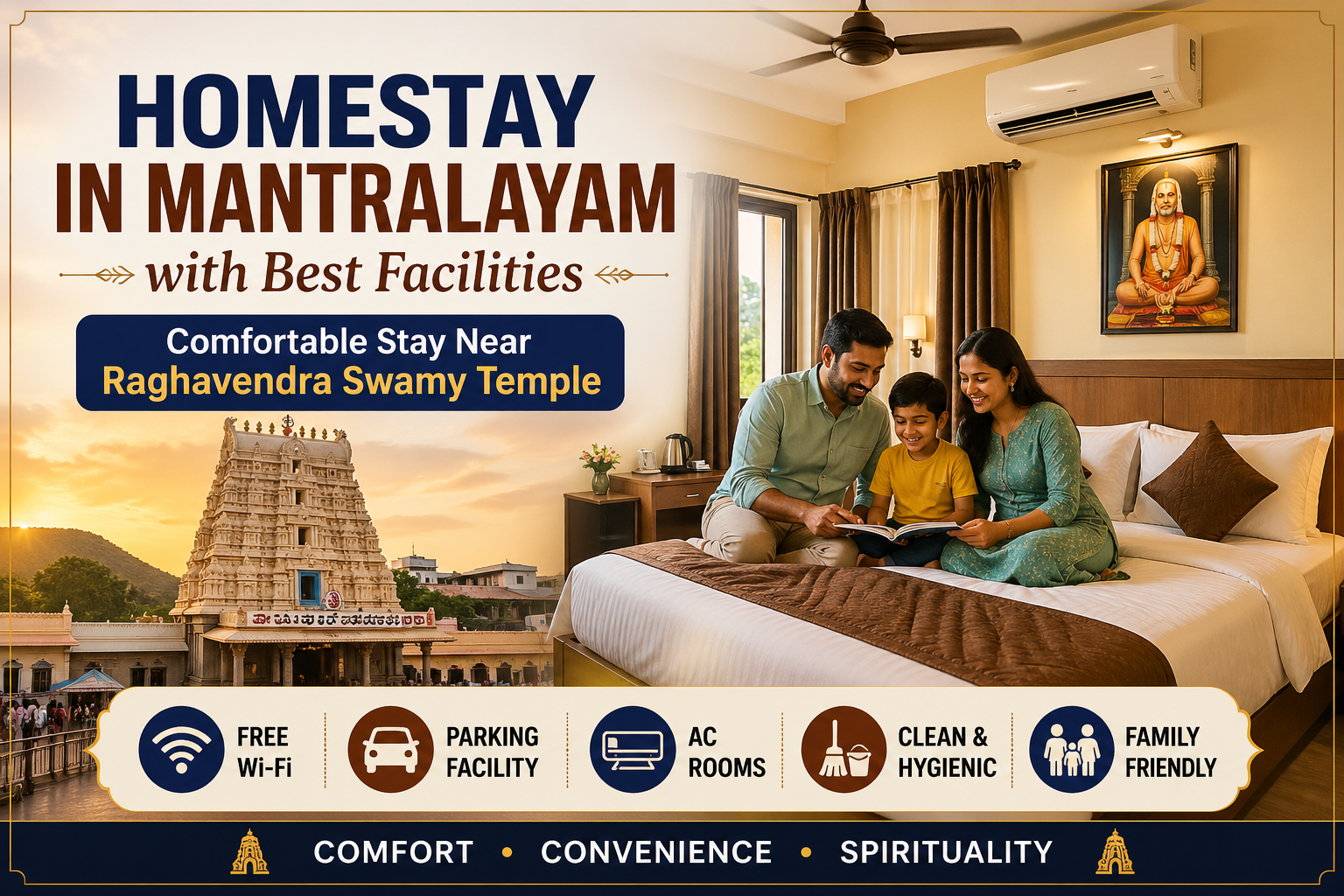 homestay in mantralayam with facilities